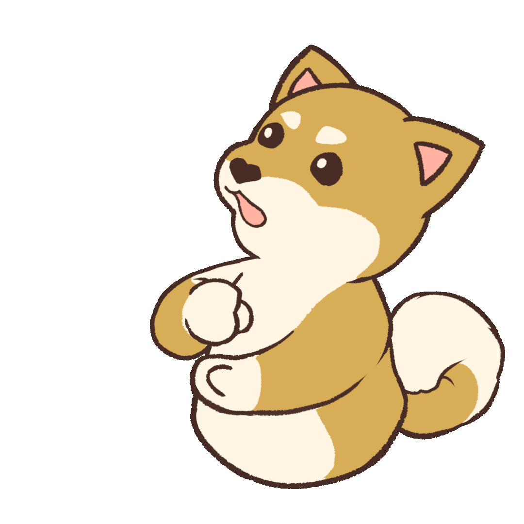 Animated Illustration Of A Dog Understanding Something UGOKAWA