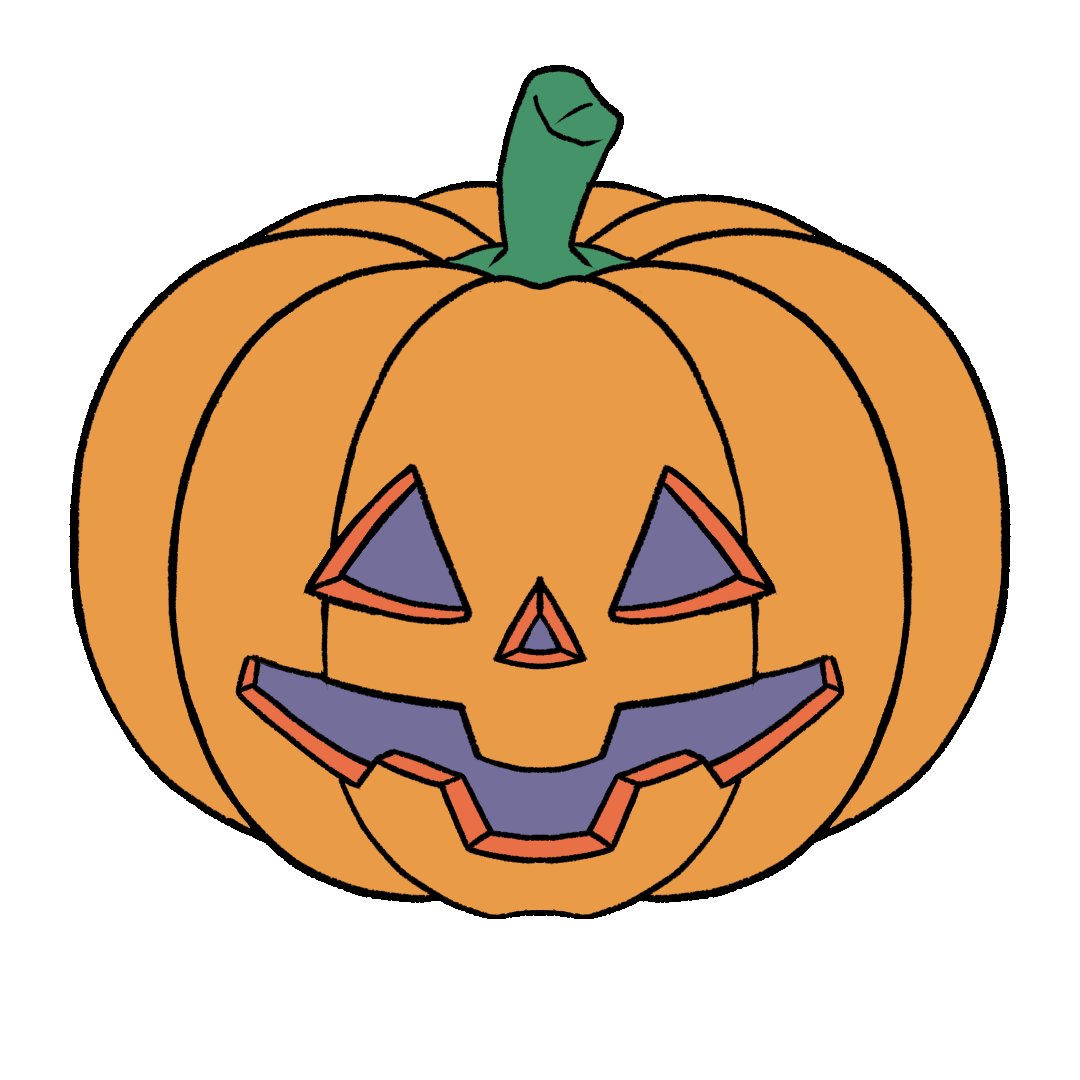 ハロウィンで使うかぼちゃの置物、ジャック・オー・ランタン