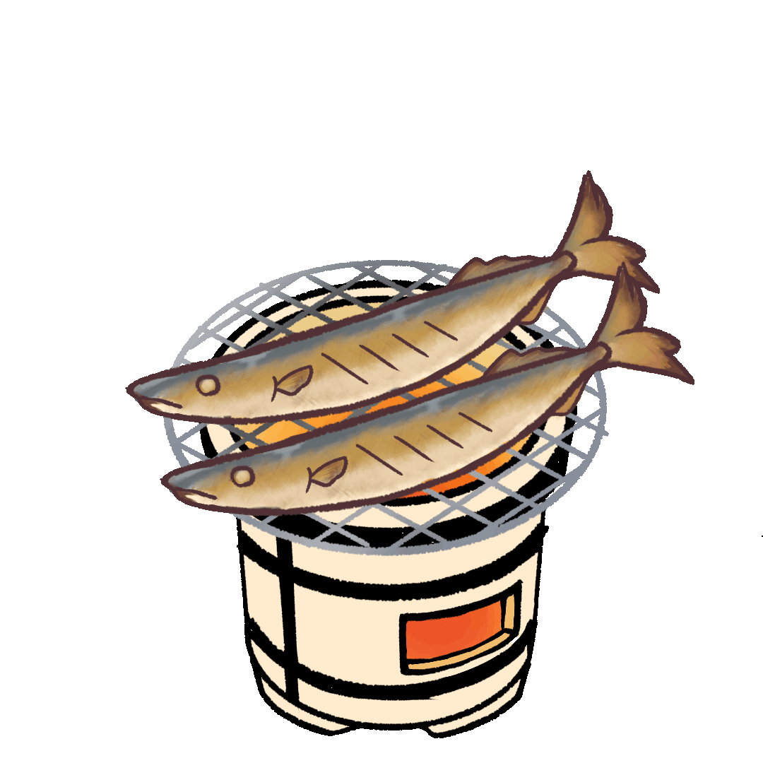 Grilled mackerel pike
