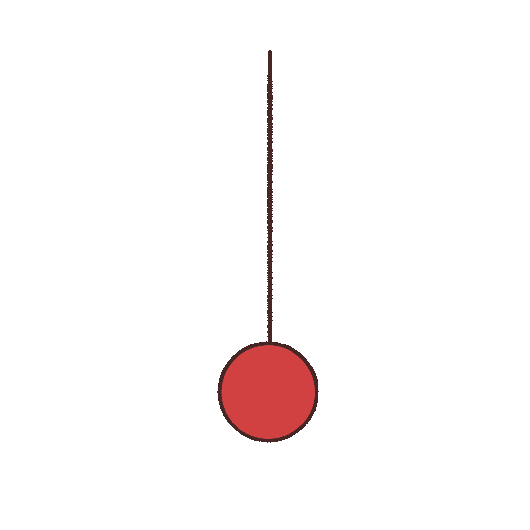 Animated illustration of red pendulum