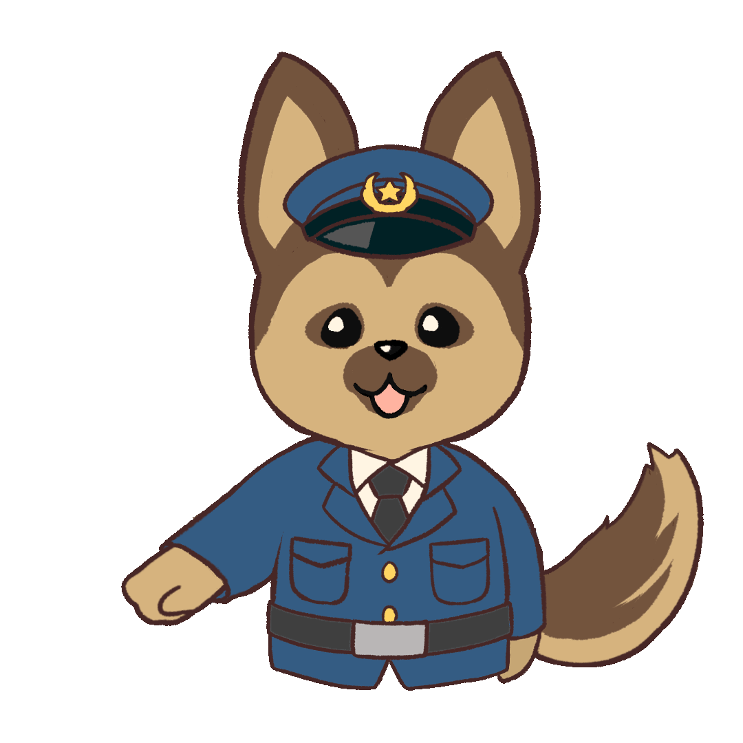 Animated Illustration Of A Police Officer UGOKAWA