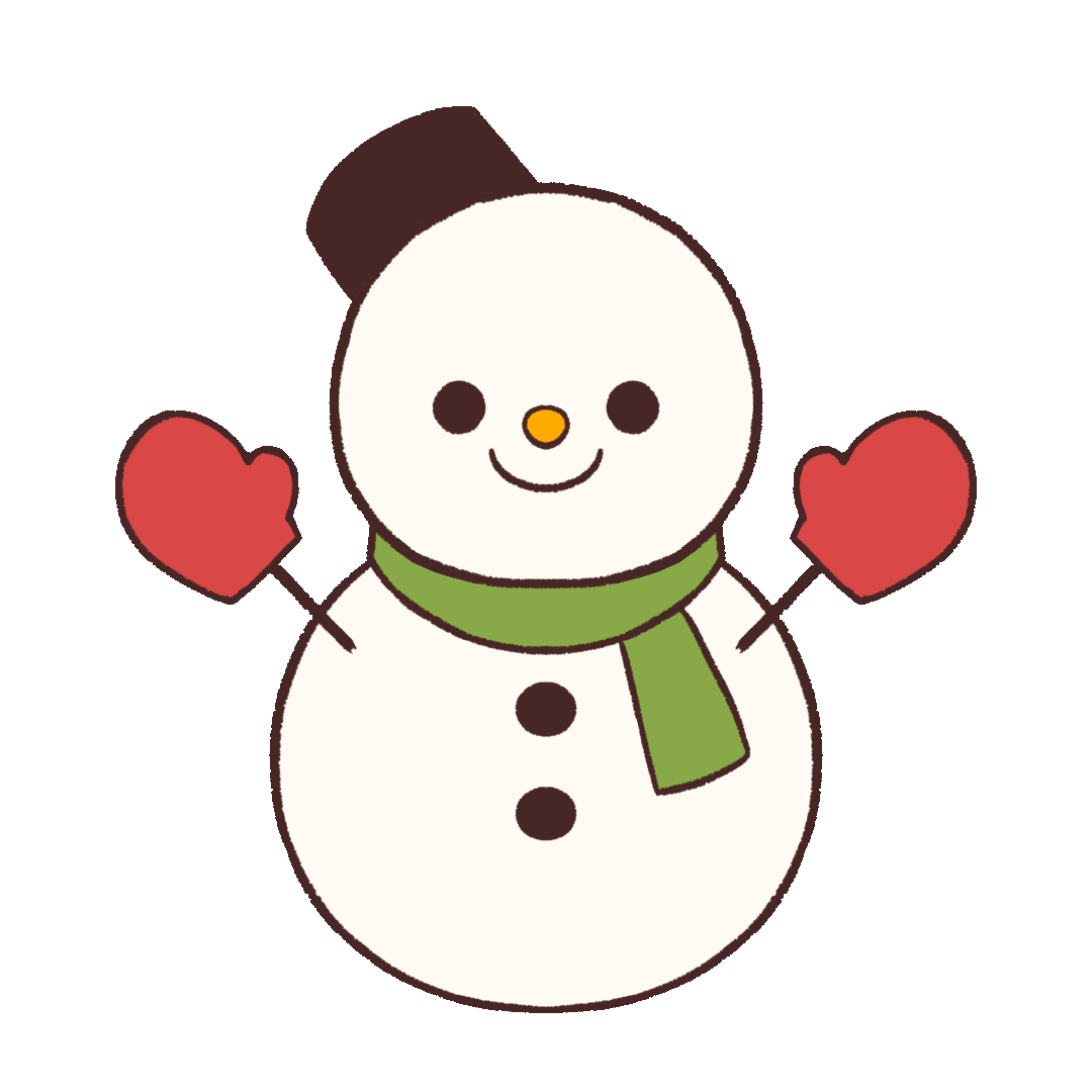 GIF animation of a waving snowman