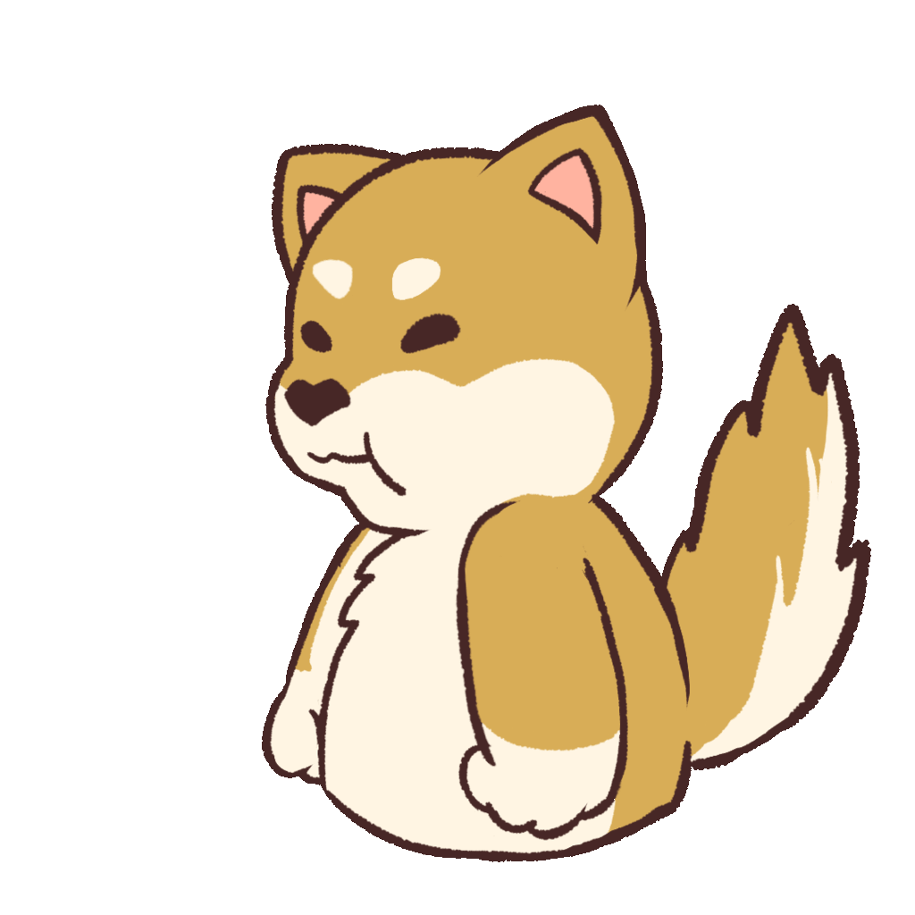 Animated illustration of a pouting angry dog | UGOKAWA