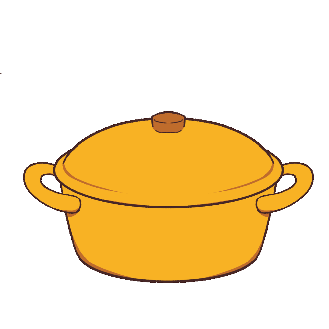 Animated illustration of cream stew