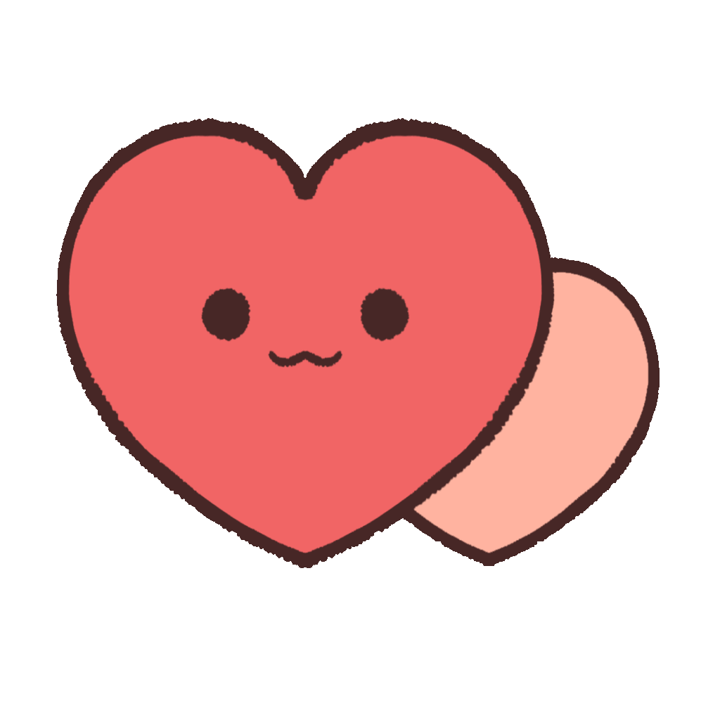 小さいハートの動くイラスト うごかわっ