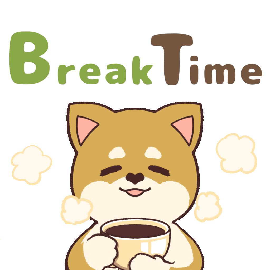 Animated Illustration Of A Dog Taking A Short Break UGOKAWA
