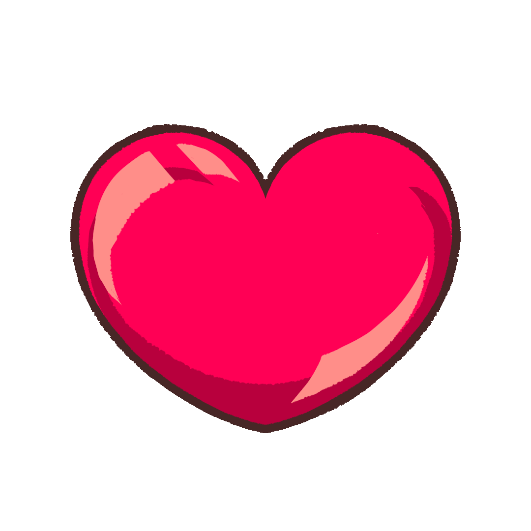 GIF animation of a heart breaking in two
