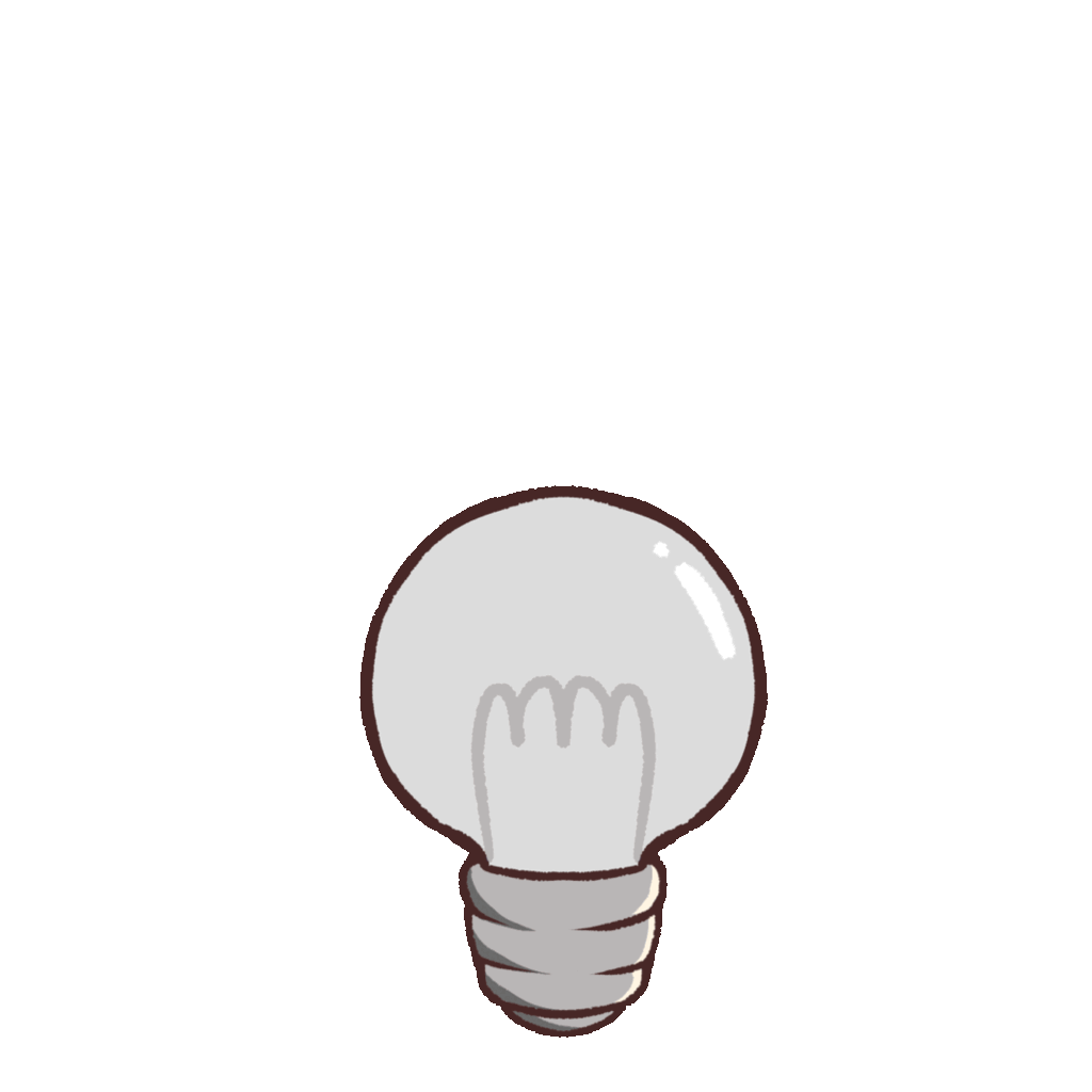 Animated Illustration of a Light Bulb | UGOKAWA