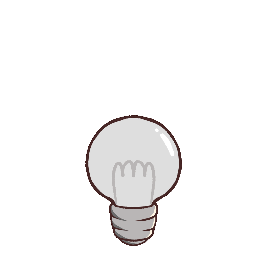電球がぴかぴか光るイラストgifアニメーション