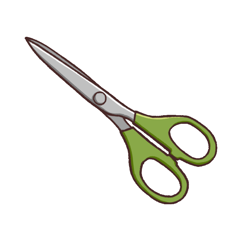 Animated illustration of a scissors UGOKAWA