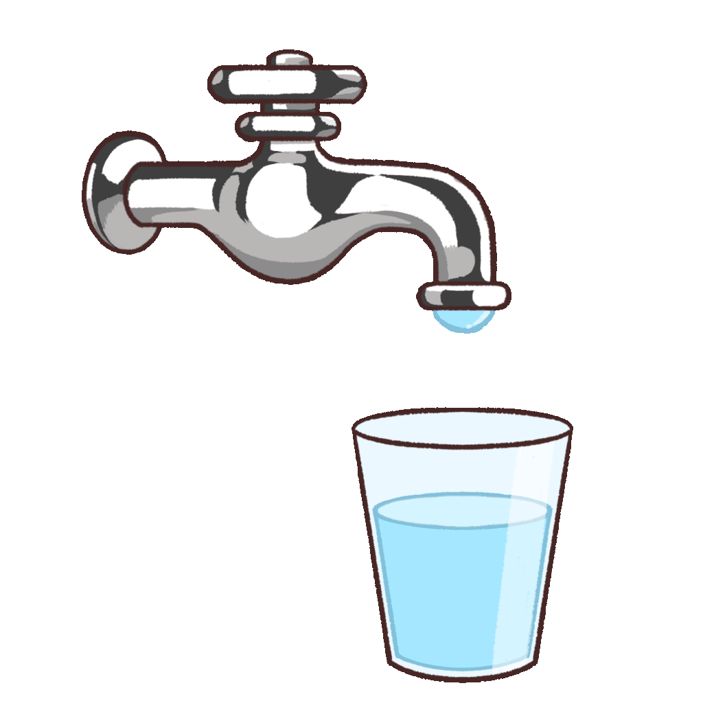 Animated illustration of water bill | UGOKAWA