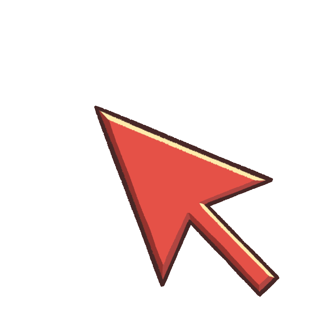 GIF animation of clicking with red arrow