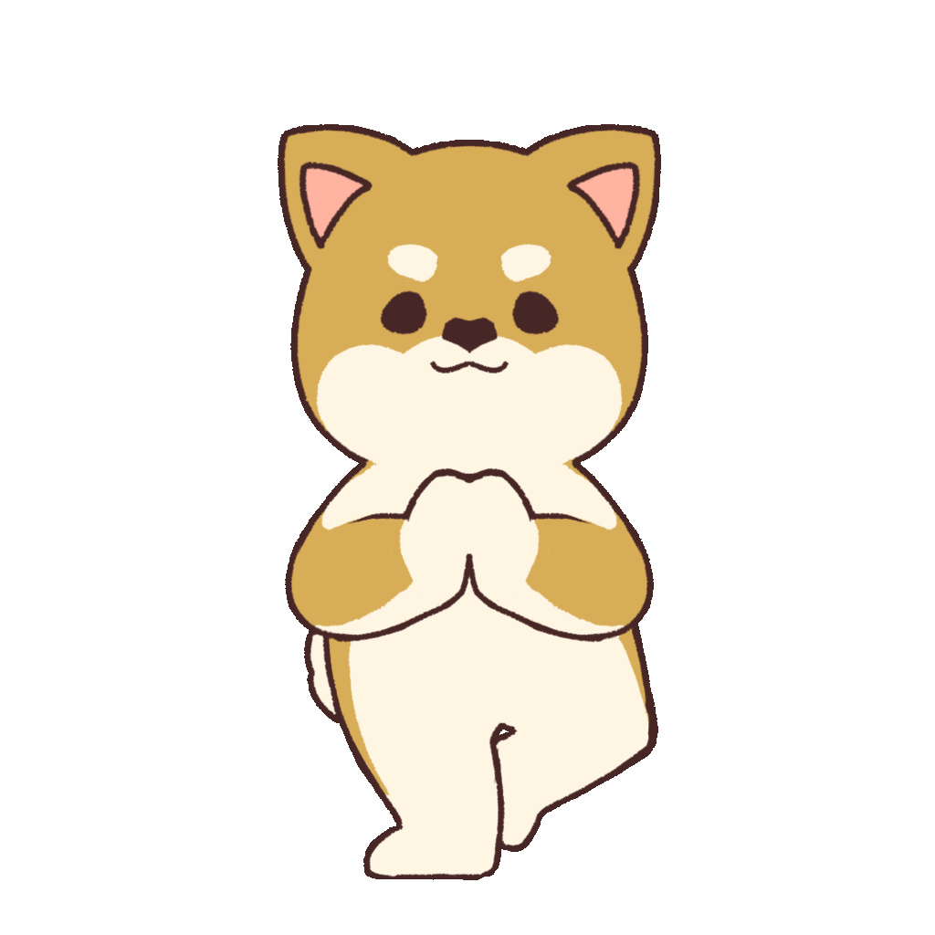 Animated Illustration of a Dog Doing Yoga | UGOKAWA