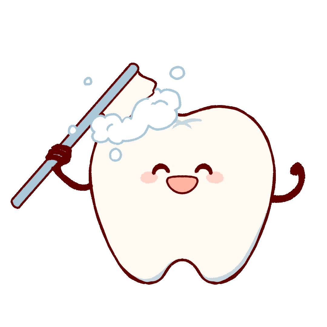 歯が自分の歯を磨くgifアニメーション素材