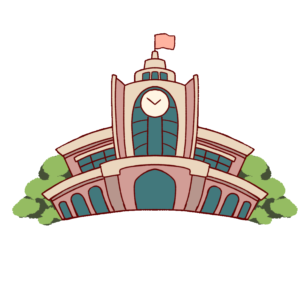 Animated Illustration Of A College UGOKAWA