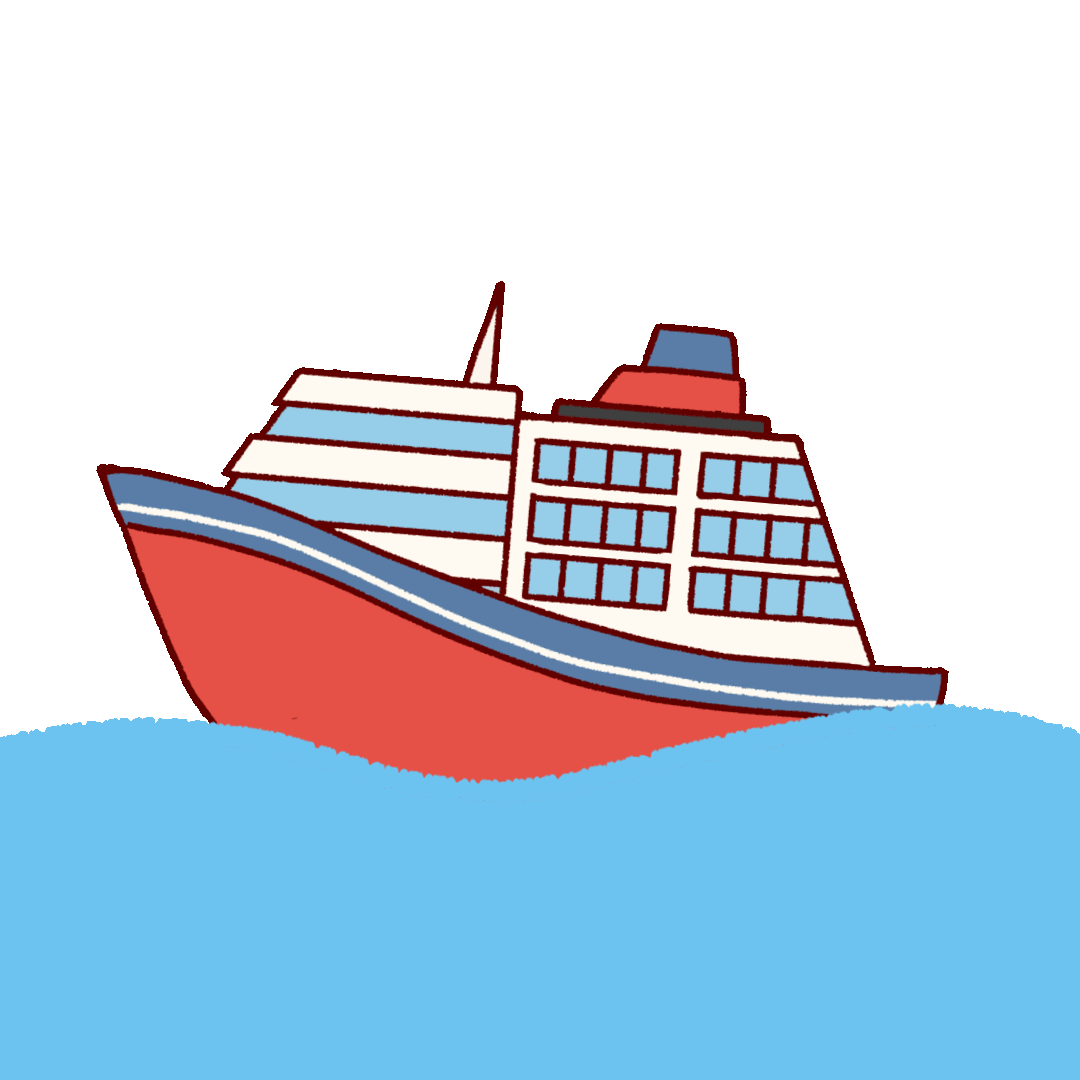 Animated Illustration Of A Cruise Ship UGOKAWA