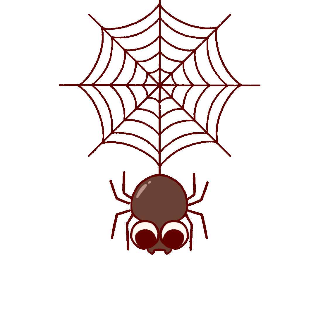 gif animated illustration of a spider making a web