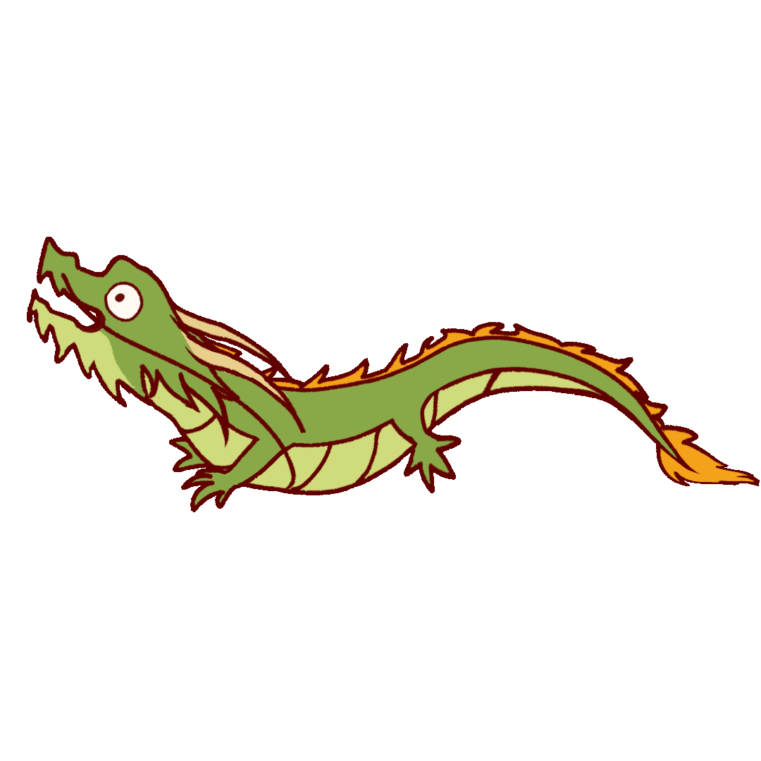 Animated illustration of a dragon
